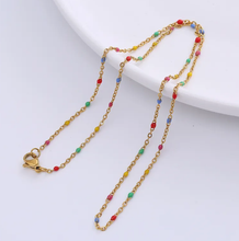 Load image into Gallery viewer, Rainbow bead necklace
